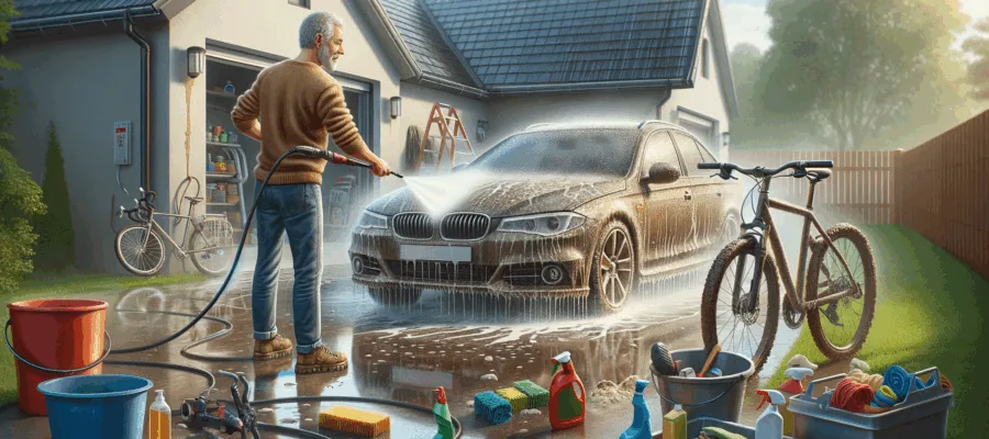 Auto und Fahrrad mit dem Hochdruckreiniger gruendlich reinigen – so gelingt’s