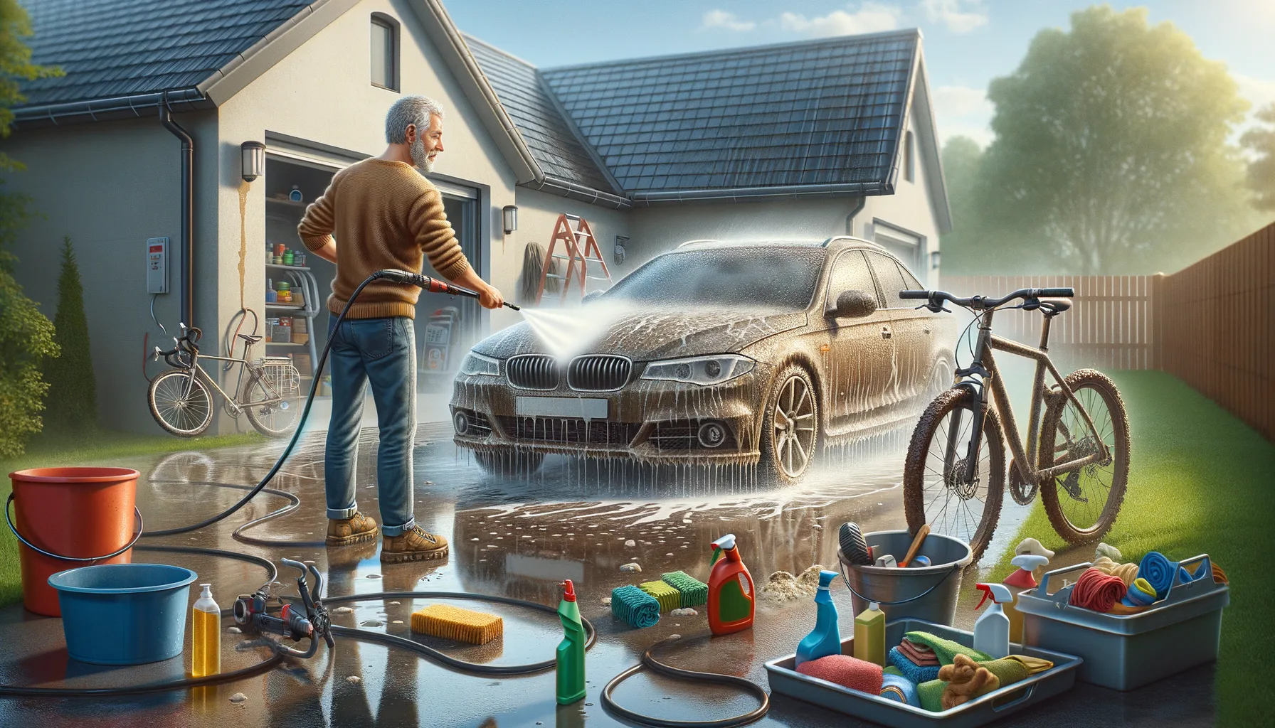 Auto und Fahrrad mit dem Hochdruckreiniger gruendlich reinigen – so gelingt’s